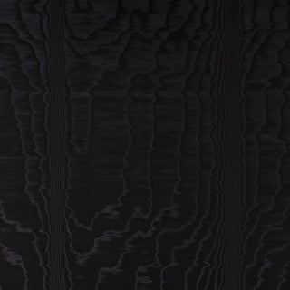 Schumacher Moire Wallpaper in Noir For Sale