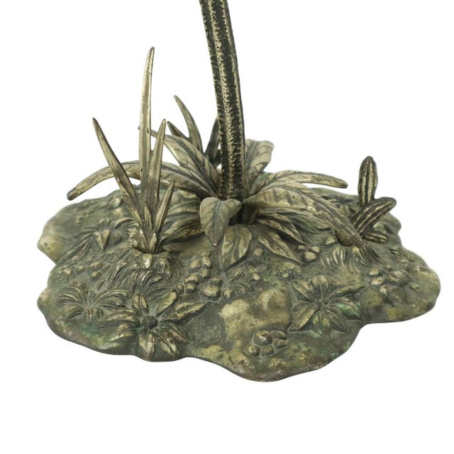Metal Large Sunflower Ashtray in Silver-Plated Bronze from S. Agudo, 1950s For Sale - Image 7 of 18