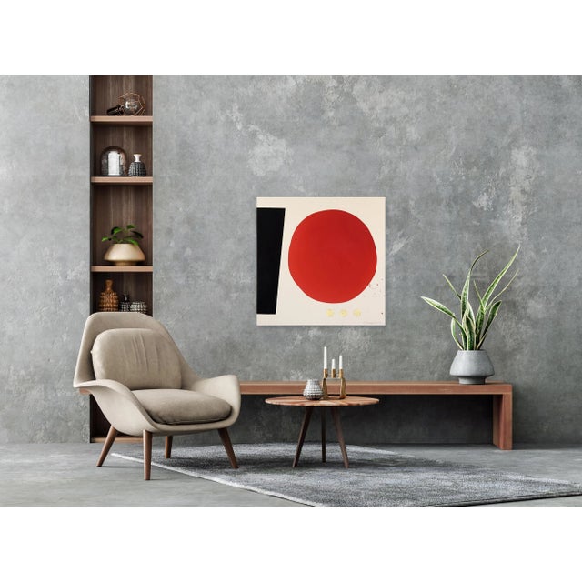 Textile Essentials Collection: Burning Desire - Meditative Abstract Painting on Canvas Original Artwork by Jason DeMeo For Sale - Image 7 of 9