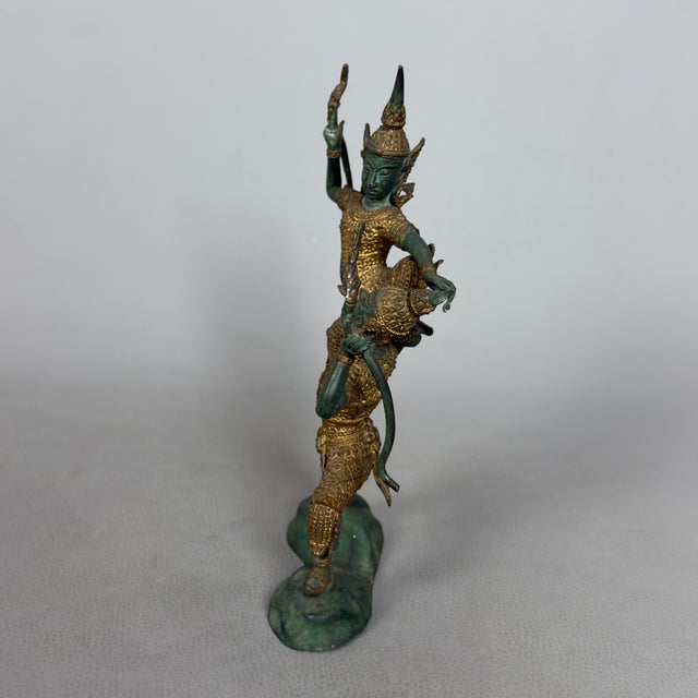 Gilded Bronze Rama Antagonist Sculpture, Early 20th Century For Sale - Image 4 of 13