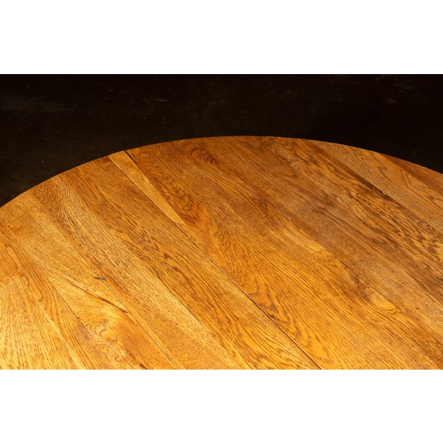 Vintage Oak Mission Rolling Dining Table For Sale - Image 9 of 10