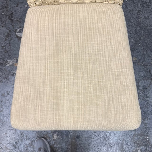 Thomas Pheasant for McGuire Woven Leather Barstool For Sale - Image 9 of 12