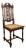 19th Century Antique Oak Carved Hallway Chair with Cane Seat For Sale