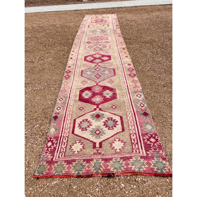 1940s Vintage Turkish Tribal Kurdish Purple Runner Rug For Sale In Houston - Image 6 of 8