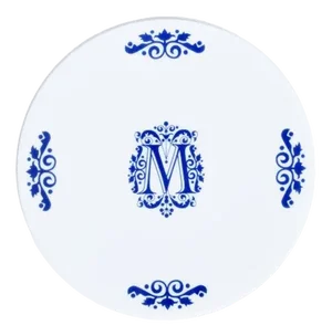 Ornaments Limoges Dessert Plate in Porcelain from Maison Manoï