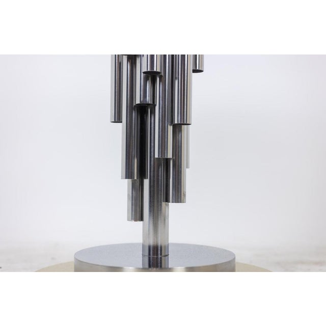 Organ Pedestal Table in Chromed Metal, 1970s For Sale - Image 3 of 8