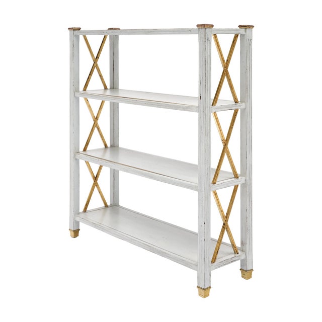 French Pair of Louis XVI Style Bookcases, Antique, Painted, French 1880s For Sale - Image 3 of 9