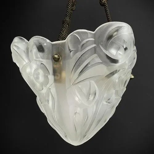 Art Deco Hanging Light attributed to Degué, 1930s For Sale - Image 3 of 10