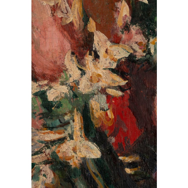 Georges Darel, Flowers No.2, 1941, Oil on Panel For Sale - Image 3 of 14