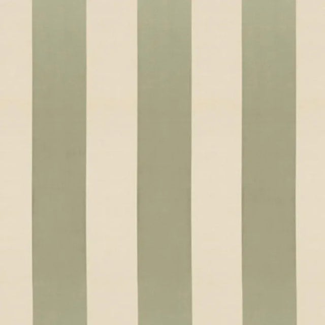 Contemporary Sample - Schumacher Wickham Satin Stripe Fabric in Mineral For Sale - Image 3 of 3