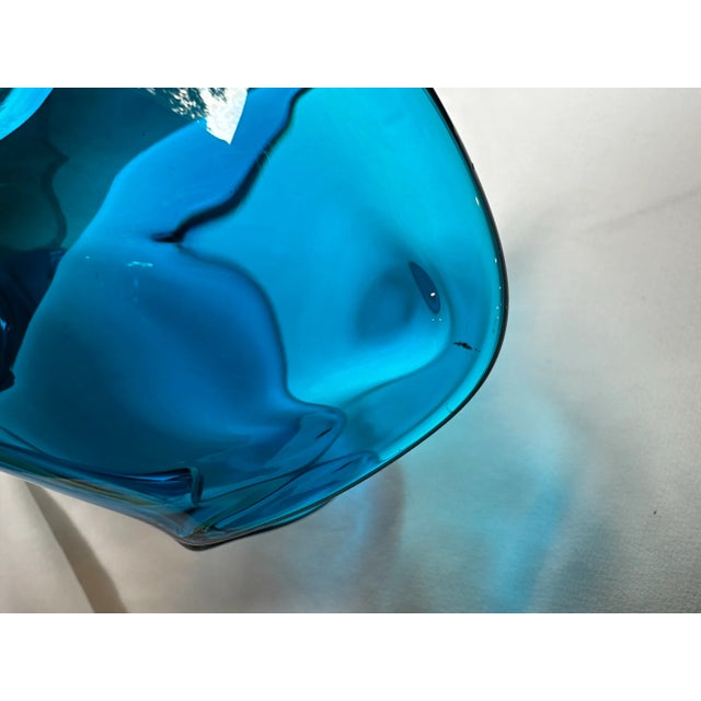 Mid 20th Century Tundra Bleunique Swing Art Glass Vase For Sale - Image 10 of 12