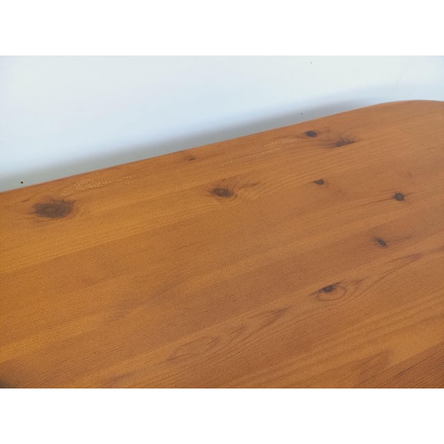 Vintage Rectangular Oval Modernist Coffee Table in Pine, 1970s For Sale - Image 18 of 18