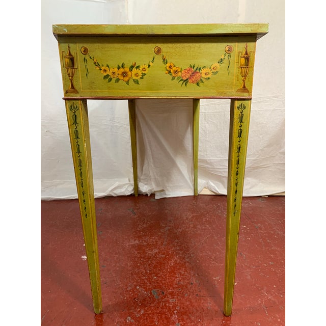Edwardian Adams Style Painted Consoles a Pair For Sale - Image 11 of 13