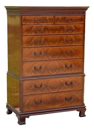 Vintage 1940's Schmieg & Kotzian Mahogany Tall Chest