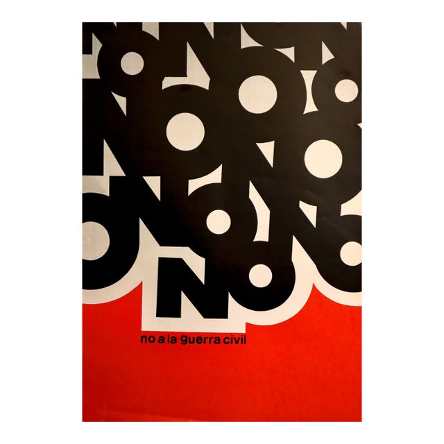 1969 Chilean Political Poster, "No a La Guerra Civil" (No to Civil War) For Sale
