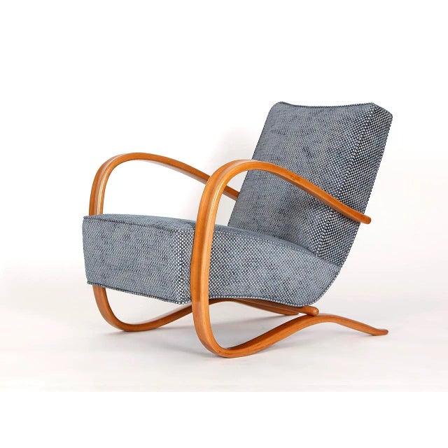 Art Deco Model H 269 Lounge Chair by Jindřich Halabala for UP Závody, 1930s For Sale - Image 11 of 12