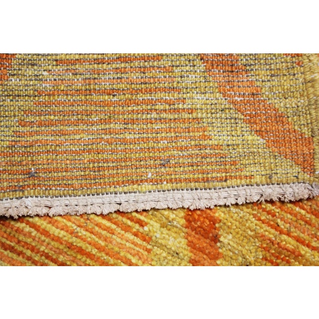 Native American Modern Navajo Style Orange Rug For Sale - Image 3 of 8