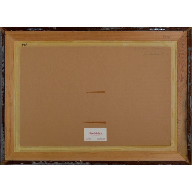 Green Old Town Auburn, Vintage California Landscape Watercolor by Les Anderson For Sale - Image 8 of 10