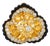 Mid 20th Century Lugano 11.10 Carat Diamond Yellow Sapphire 18k Yellow Gold Enamel Flower Brooch For Sale