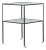 Chic 'Équilibre' Blackened Steel & Glass Side Table on Casters by Design Frères For Sale