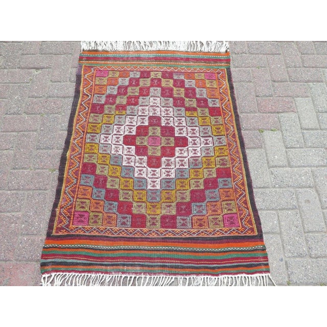 1960s Nomadic Mini Kilim Rug - 34"x47" For Sale - Image 12 of 12