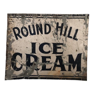 Vintage Ice Cream Sign For Sale