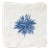 Starburst Blue Linen Cocktail Napkins - Set of 4 For Sale