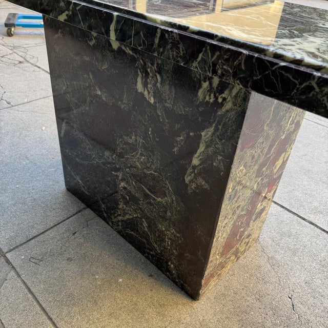 1980s 1980s Postmodern Rosso Levanto Marble Console Table For Sale - Image 5 of 15