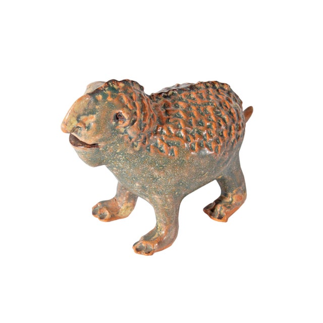 A 1970s studio pottery sculpture by the American artist Jody Knoop. This work depicts a whimsical creature composed of an...