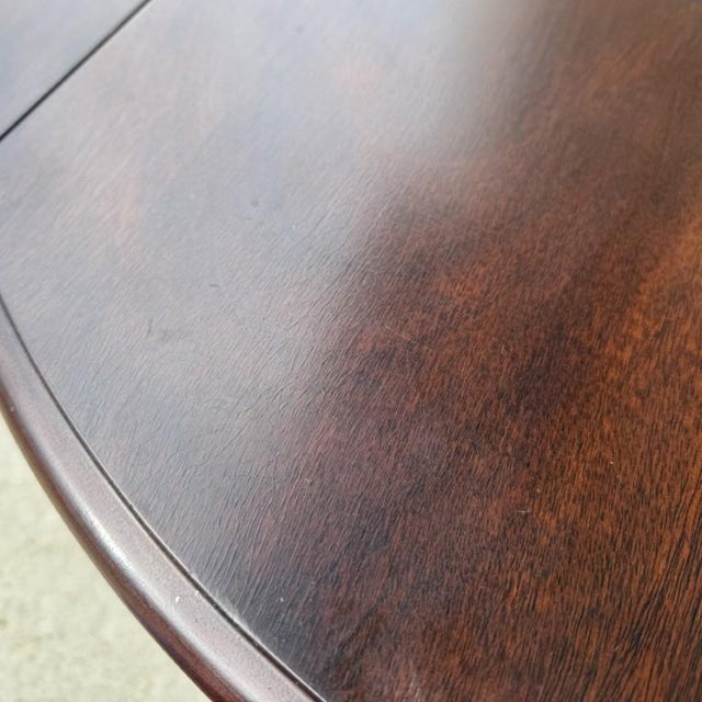 1970s Henkel Harris Solid Mahogany Drop-Side Coffee Table For Sale - Image 16 of 17