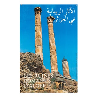 Original Vintage The Roman Ruins of Algeria Travel Poster, 1960s For Sale