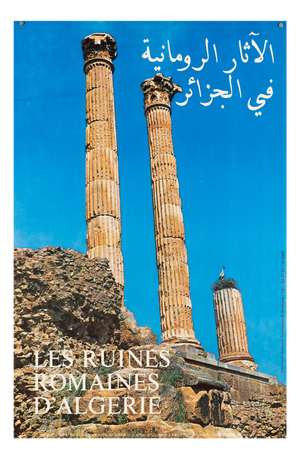 Original Vintage The Roman Ruins of Algeria Travel Poster, 1960s