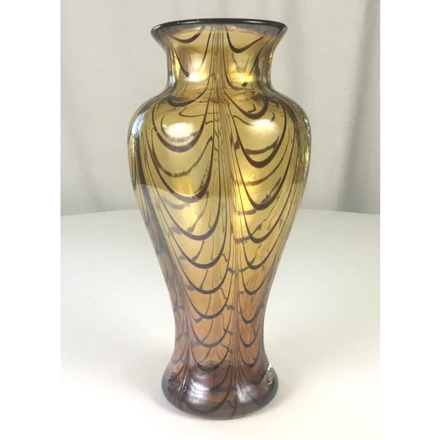 1970s Studio Hand Blown Vase For Sale - Image 9 of 9