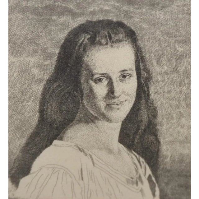 Portraiture Gerald Brockhurst Etching "Anais" c.1930 For Sale - Image 3 of 9