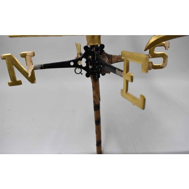 Mid 19th Century Mid 19th Century Gilt Painted Eagle Form Copper Weathervane For Sale - Image 5 of 13