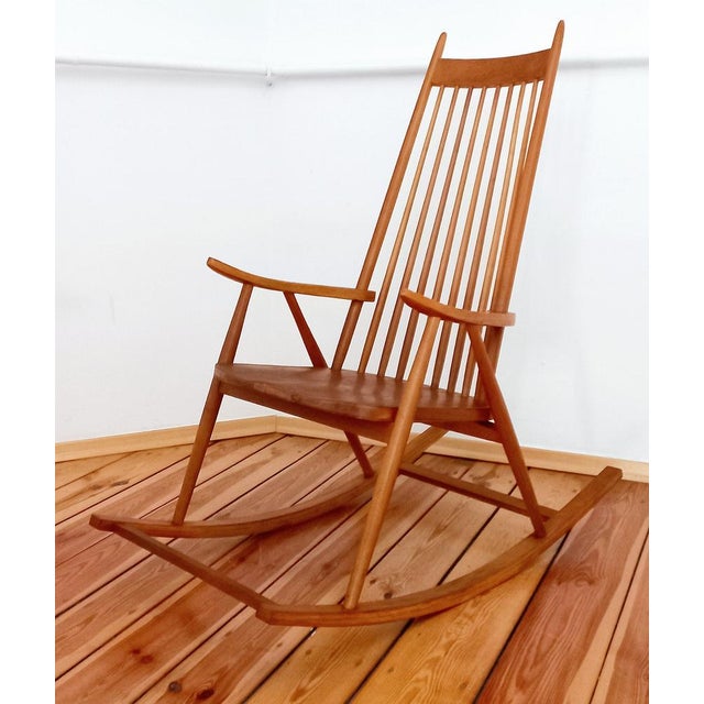 Vintage Rocking Chair from Drevopodnik Holesov, Czechoslovakia, 1960s For Sale - Image 14 of 14