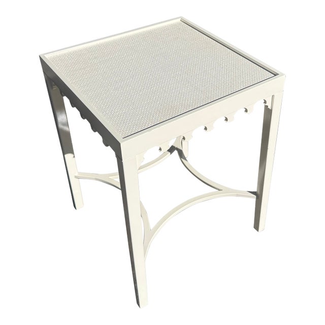 White Oomph Scalloped Table For Sale