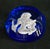 Vintage (1970's) Paper Weight of John James. Cristal D’Albret - Artist. Made of Art Glass - Crystal. In a Blue, Frosted,...