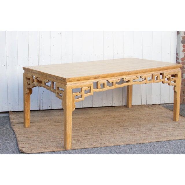 Wood Reclaimed Elm Qing Style Dining Table For Sale - Image 7 of 12