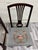 19th Century Antique American Empire Mahogany Writing Desk With Lyre Back Needlepoint Chair For Sale - Image 5 of 13