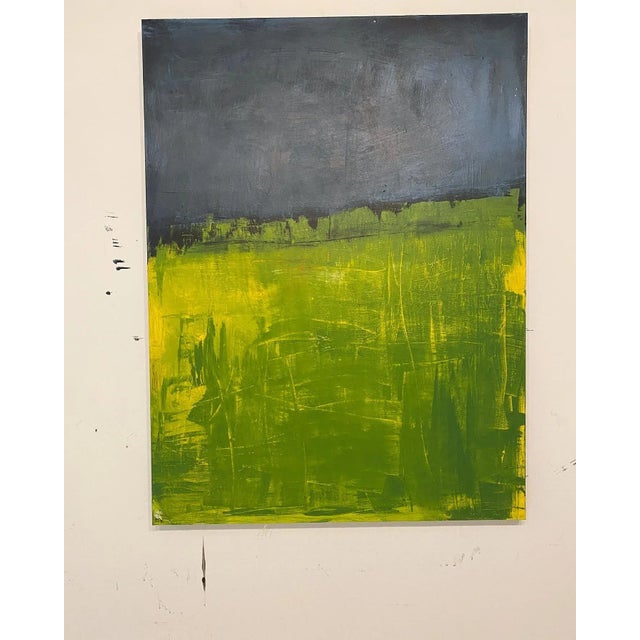 Contemporary "Moody Skies" Contemporary Abstract Landscape Acrylic Painting by Sarah Trundle For Sale - Image 3 of 3