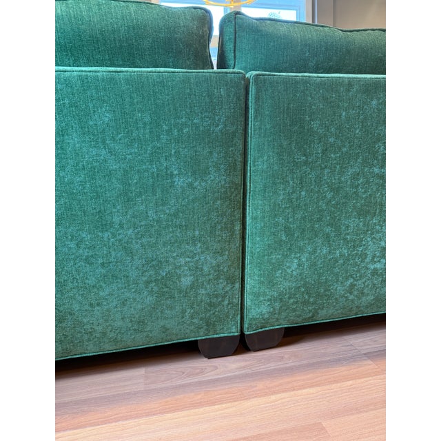 Bright Green Vanguard Custom American Bungalow Collection 647 Stanton Sectional Sofa For Sale - Image 8 of 10