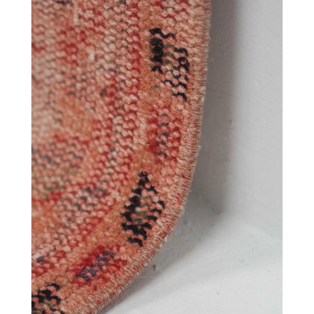 Red 1970s Vintage Handmade Wool Cotton Red Area Rug For Sale - Image 8 of 12
