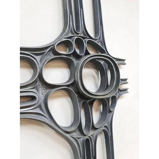 1960s Mid-Century Brutalist Wall Art in Aluminium, 1960s For Sale - Image 5 of 5