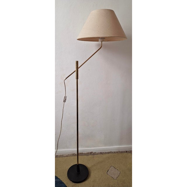 Mid-Century Adjustable Brass Floor Lamp, 1950s For Sale - Image 13 of 17