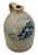Ceramic Unusual Antique American Blue Flower Decorated 2 Gallon Jug With Otsego New York Stoneware Merchants Name & Info Circa 1870s For Sale - Image 7 of 18