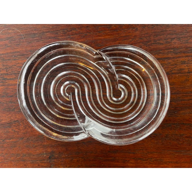 This elegant Art Deco revival decorative bowl/ ashtray was realized by the esteemed German maker Rosenthal. It offers a...