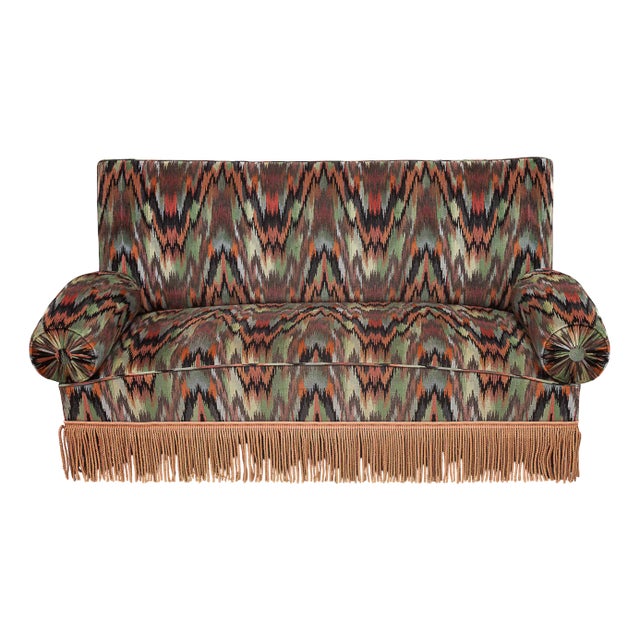 Alsatian Silk Velvet Sofa, 1950s For Sale