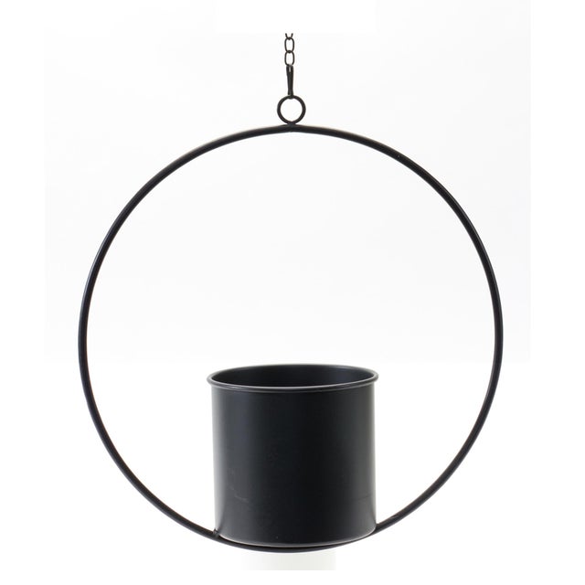 Elevate your home or garden decor with this stylish set of Modern Hanging Planters. Crafted from durable metal and...