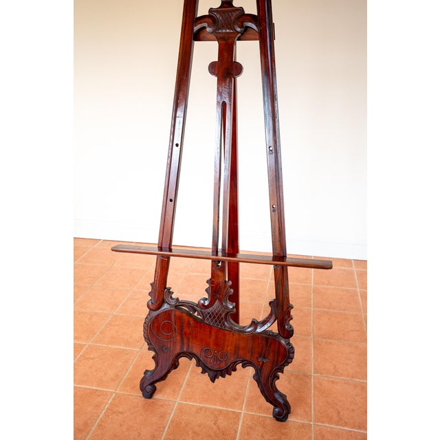 Vintage Easel in Mahogany, 1920s For Sale - Image 16 of 18